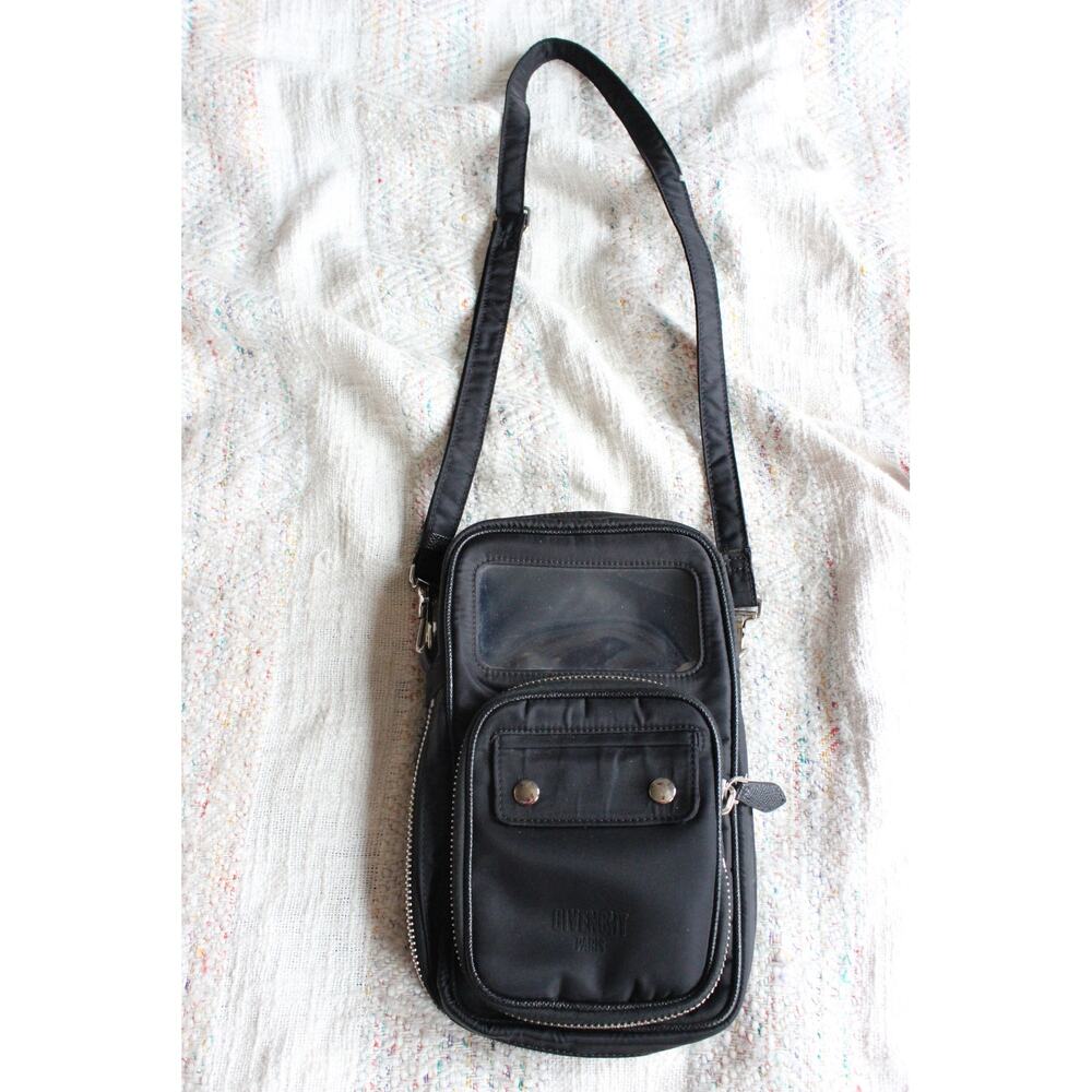 Givenchy Paris Nylon Rectangular Transparent Zipper Crossbody Bag